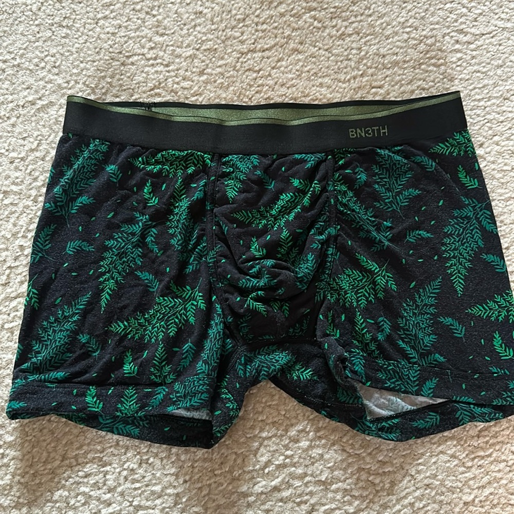 bn3th boxer brief classic trunk green print men large